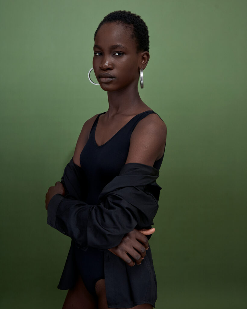 A female first cent model
